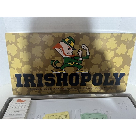 IRISH-OPOLY Notre Dame Fighting‎ Irish Board Game Missing Pieces For Parts Only - Picture 3 of 3